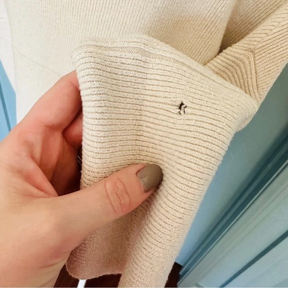 Anrabess Women's Casual Turtleneck Long Sleeve Loose Oversized Sweater Cream L - Picture 13 of 15